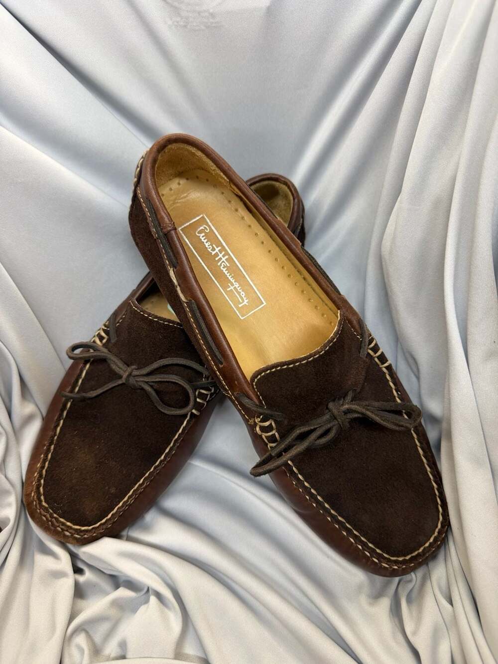 Ernest Hemingway Leather and Suede Moccasin Driving Loafers
